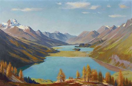 Silvaplanersee mit Piz la Margna.