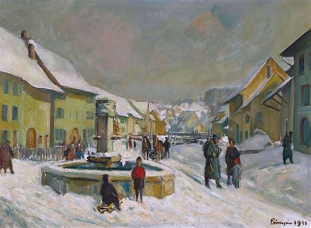 Sample artwork by Fritz Pumpin (1901 - 1972), known for painting - View similar artists and auction records
