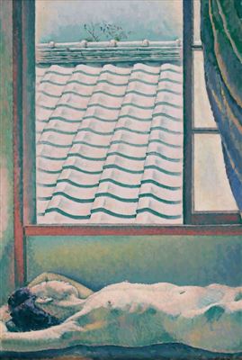 "Femme se dorant au soleil"