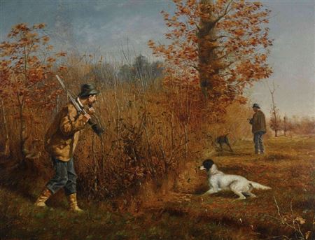 Les chasseurs et leurs chiens