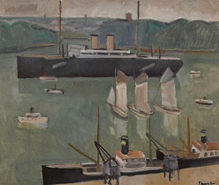 Sample artwork by Alexandre de Spengler (1893 - 1973), known for land-seascape, figure, genre painting - View similar artists and auction records
