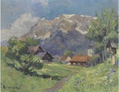 Blick auf den Grimming by Franz Roubal - Auction record, sale price, and art valuation. Compare with similar artists and explore comparable artworks.