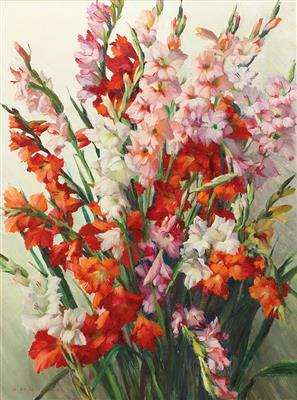 Stillleben mit Gladiolen by Brunhilde Stubinger-Kochauf - Auction record, sale price, and art valuation. Compare with similar artists and explore comparable artworks.
