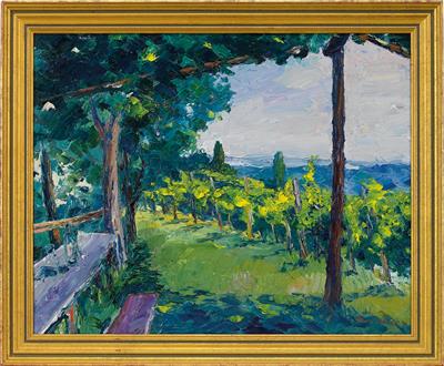 Laube in der Südsteiermark by August Trummer - Auction record, sale price, and art valuation. Compare with similar artists and explore comparable artworks.
