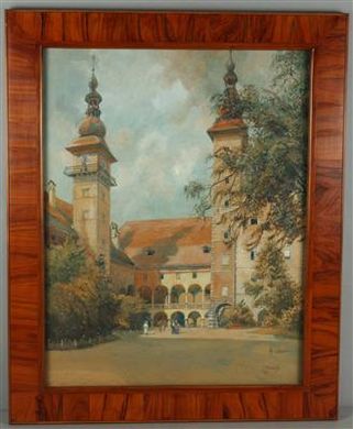 Landhaushof in Klagenfurt by Eduard Manhart - Auction record, sale price, and art valuation. Compare with similar artists and explore comparable artworks.