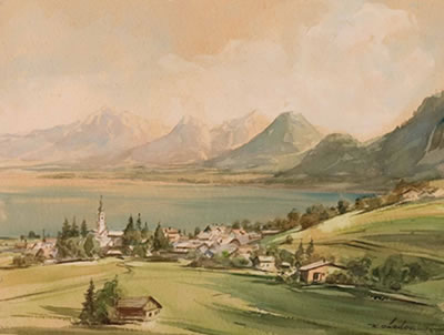 "Landschaft bei St. Gilgen"