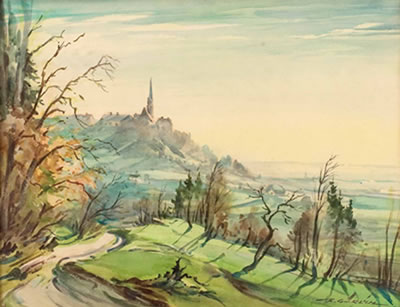 Blick auf Thalheim bei Wels by Karl Gorlich - Auction record, sale price, and art valuation. Compare with similar artists and explore comparable artworks.