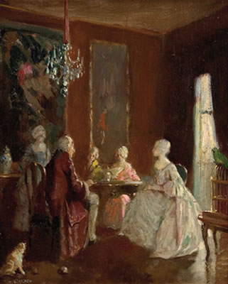 Feine Gesellschaft im Salon