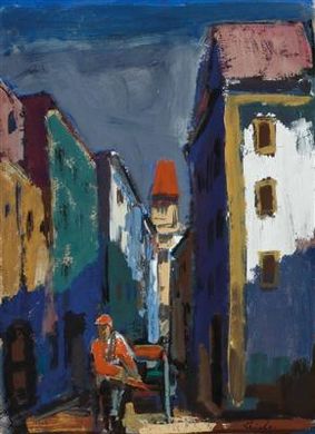 "Höllgasse in Passau" by Sebastian Leicht - Auction record, sale price, and art valuation. Compare with similar artists and explore comparable artworks.