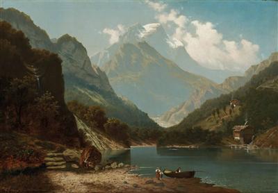 Am Ufer des Gebirgsees by Heinrich Eduard Heyn - Auction record, sale price, and art valuation. Compare with similar artists and explore comparable artworks.