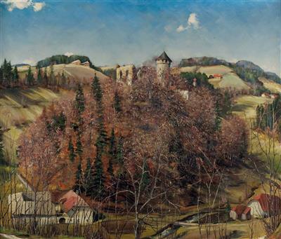 Mühlviertler Landschaft mit Ruine Wildberg