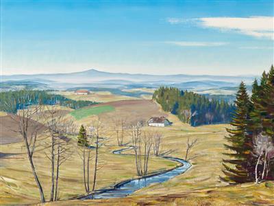 Hellmonsödt, Rodl mit Sternstein 1975 by Albrecht Dunzendorfer - Auction record, sale price, and art valuation. Compare with similar artists and explore comparable artworks.