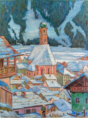 Kirche von Mittenwald by Egon Hofmann - Auction record, sale price, and art valuation. Compare with similar artists and explore comparable artworks.