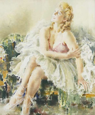 A Ballerina Resting by Josef Loukota - Auction record, sale price, and art valuation. Compare with similar artists and explore comparable artworks.