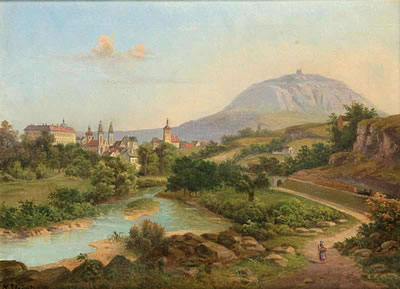 A View of Roudnice with Mount Ríp