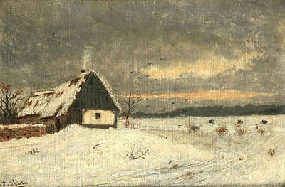 An Early Evening in Winter by Albin Lhota - Auction record, sale price, and art valuation. Compare with similar artists and explore comparable artworks.