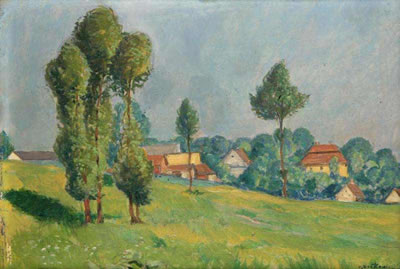 A Landscape Outside of a Village