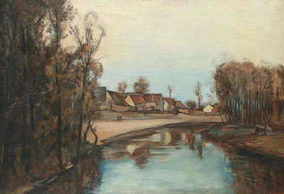 A Brook in a Village