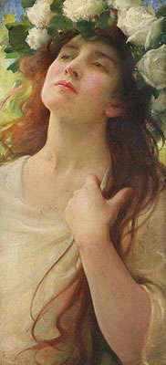A Girl with White Roses