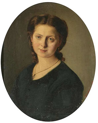 A Portrait of a Girl by Josef Huttary - Auction record, sale price, and art valuation. Compare with similar artists and explore comparable artworks.