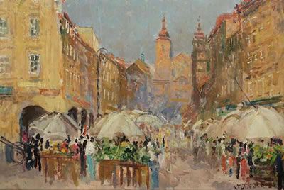 The Havel Market in Prague by Vladimir Hroch - Auction record, sale price, and art valuation. Compare with similar artists and explore comparable artworks.