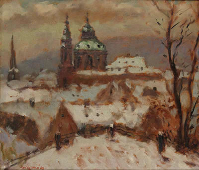 Sample artwork by Vaclav Kozak (1889 - 1969), known for landscape paintings, sculpture - View similar artists and auction records