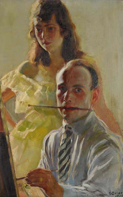 Portrait of Frantisek Vaclav Susser: A Self Portrait with the Painter’s Wife