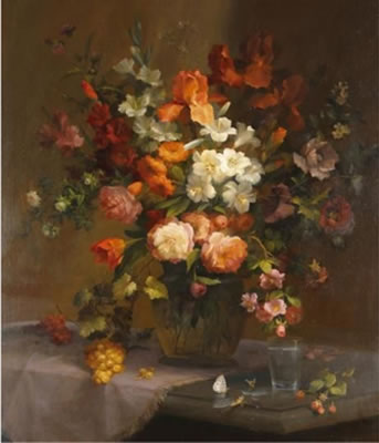 Blumenstrauß by Josef Konecny - Auction record, sale price, and art valuation. Compare with similar artists and explore comparable artworks.