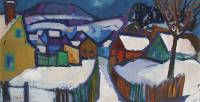 Porící nad Sázavou in Winter
