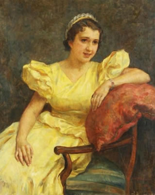 A Portrait of a Girl in a Yellow Dress