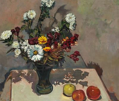 Sample artwork by Pavel Antonovic Gromnickij (1889 - 1977), known for portrait, still life and landscape painting - View similar artists and auction records