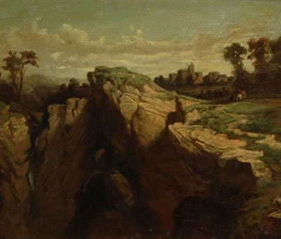 A Small Mountainous Landscape with a Waterfall by Adolf Kosarek - Auction record, sale price, and art valuation. Compare with similar artists and explore comparable artworks.