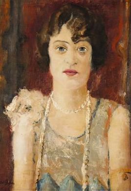 A Portrait of a Girl with a Pearl Necklace