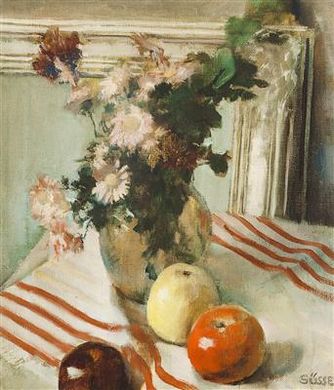 A Still Life with a Bouquet and Apples