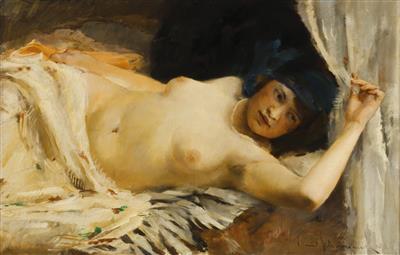 Reclining Nude by Emil Schovanek - Auction record, sale price, and art valuation. Compare with similar artists and explore comparable artworks.