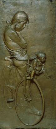 Mother and Child with Bicycle by Bruno Lucchesi - Auction record, sale price, and art valuation. Compare with similar artists and explore comparable artworks.