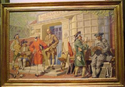 Outside Ben Franklin's Printer & Books