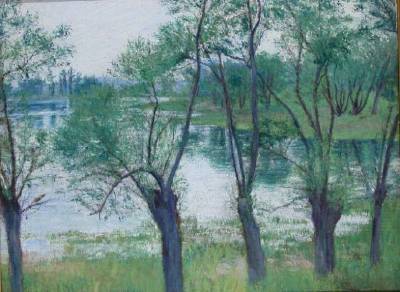 Willows by the River, Giverny by Mariquita Gill - Auction record, sale price, and art valuation. Compare with similar artists and explore comparable artworks.