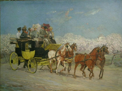 The Westchester Stage Coach by Lyell E Carr - Auction record, sale price, and art valuation. Compare with similar artists and explore comparable artworks.