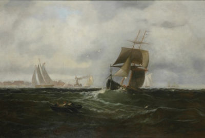 Shipping Offshore on a Breezy Day