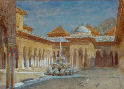 Court of the Lions in the Alhambra, Granada by Henry Charles Brewer - Auction record, sale price, and art valuation. Compare with similar artists and explore comparable artworks.