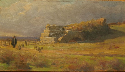 Shepherd on a Country Road
