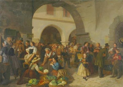 Sample artwork by Xaver Schwegler (1832 - 1902), known for landscape and genre painting and sculpture - View similar artists and auction records