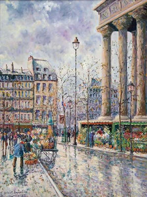 Marche aux Fleurs a la Madeleine, Paris