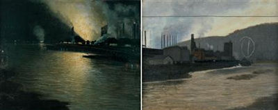 Mills at Night: A Double-Sided Work by Aaron Gorson - Auction record, sale price, and art valuation. Compare with similar artists and explore comparable artworks.