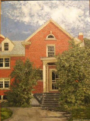 The Red Brick House by Alexander Farnham - Auction record, sale price, and art valuation. Compare with similar artists and explore comparable artworks.