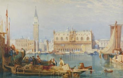 The Bacino San Marco and the Doge's Palace, Venice, circa 1825