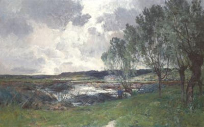 Fisherman under Storm Clouds, Miribel