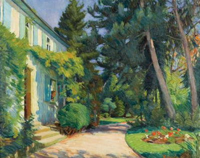 Summer Cottage, 1921 by Konrad Kardorff - Auction record, sale price, and art valuation. Compare with similar artists and explore comparable artworks.