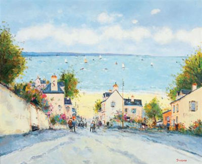 Sample artwork by Jean-Pierre Dubord (Born 1949), known for french village and marine scene painting - View similar artists and auction records
